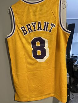 LA Lakers Kobe Bryant Yellow #8 S M L XL XXL