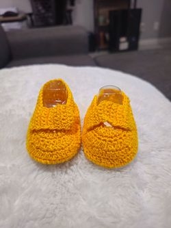 Crochet baby boy shoes