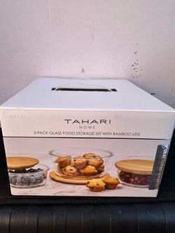 NEW! Glass Tahari Tupperware (round)