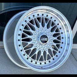 19” Staggered BBS Style Wheels 5x112 And 5x114.3