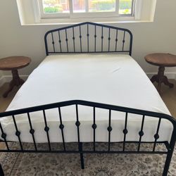 Queen Size Bed Frame + Mattress 
