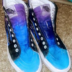 Galaxy High Top Vans Size 8 