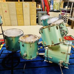 Tama Granstar 1986 9-piece Nile Blue double bass 