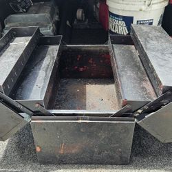 Vintage Cantalever Toolbox And A Plastic One 40 Both