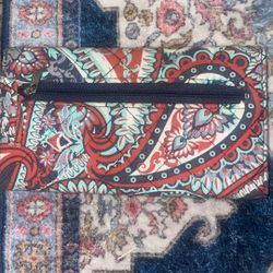 Lily Waters quilted women's tri-fold paisley wallet