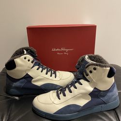 Salvatore Ferragamo Mens High Top Sneaker Size:12US