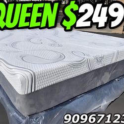 Queen Size Organic Hybrid Cool🧊Gel Memory Foam Mattress 