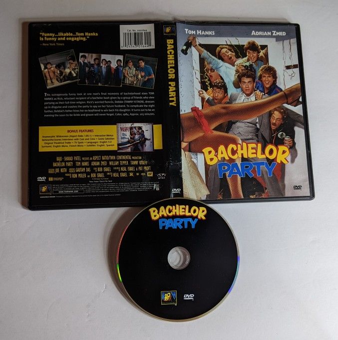Bachelor Party DVD Movie Starring Tom Hanks Year 1984 Info Below
