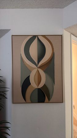 Abstract Geometric Framed Canvas Wall Art