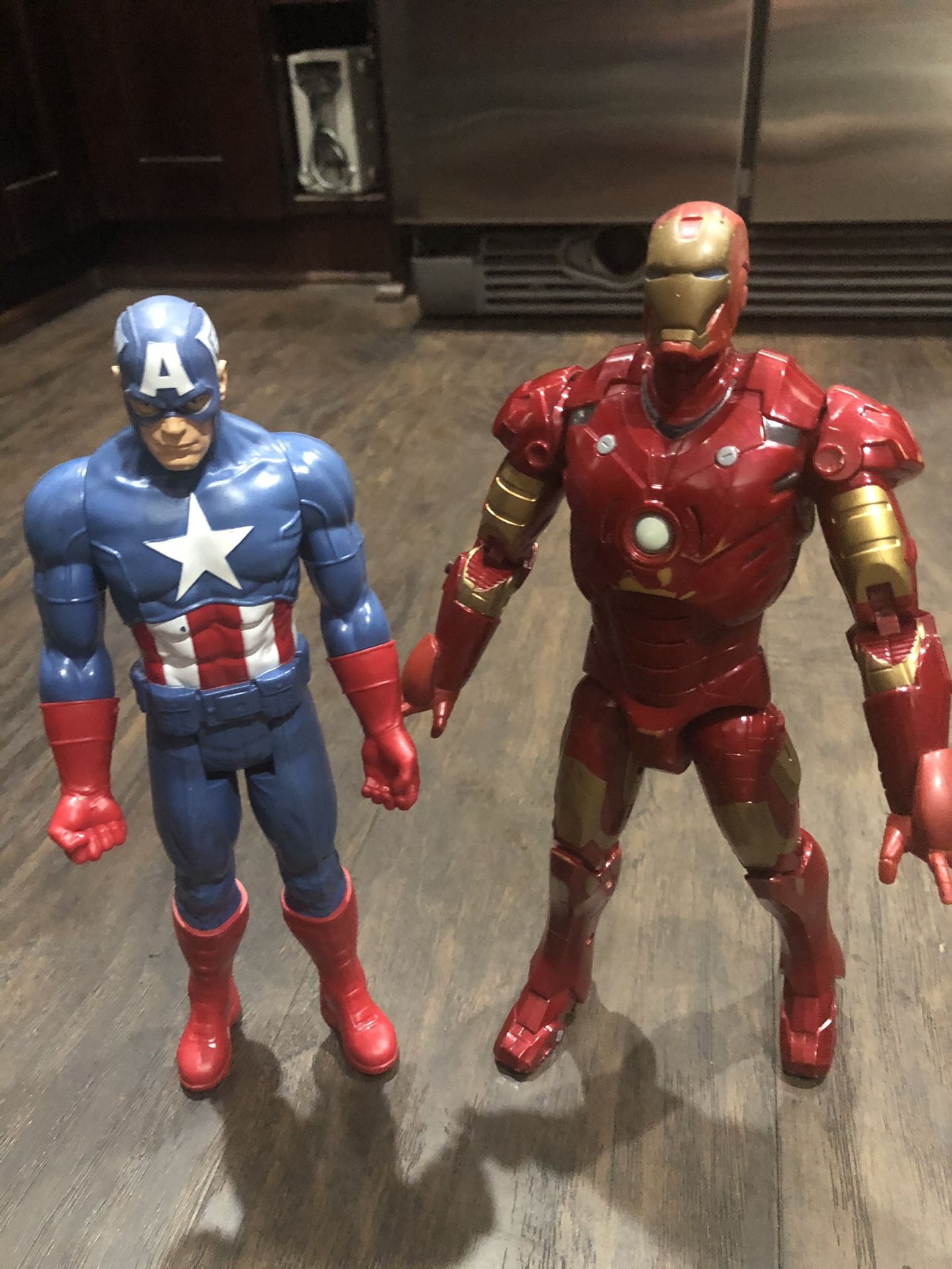 Captain America & Talking Iron Man action figure dolls 12”