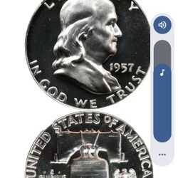 1957 Uncirculated Half Dollar Silver Coin