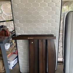 Twin Size Mattress And Wooden Bed Frame Need Gone Now