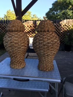 Wicker Ginger Jars - Large 