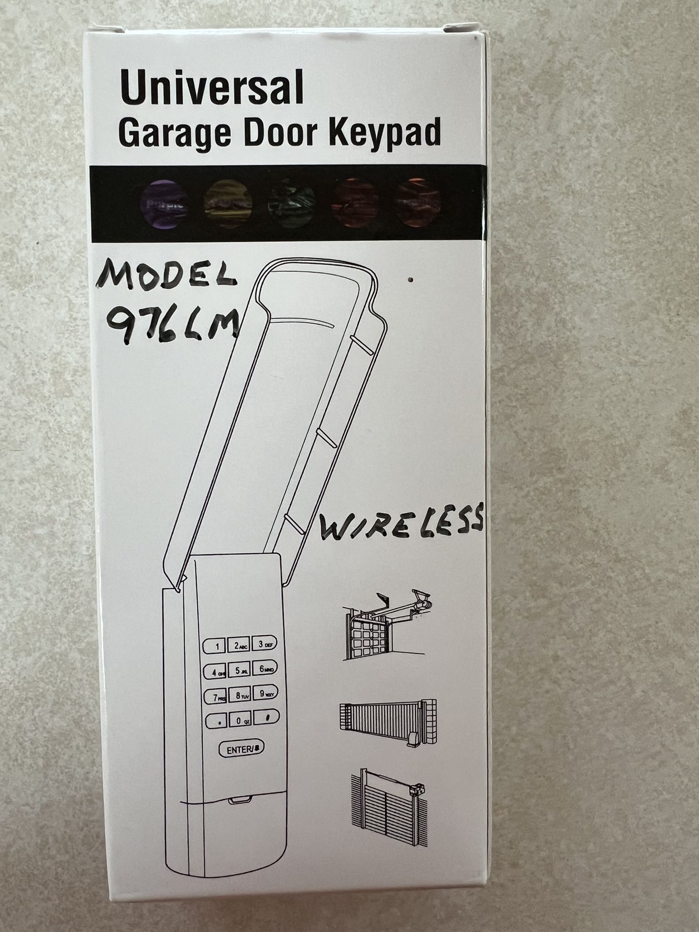 Garage Door Opener, Wireless, Model 976LM