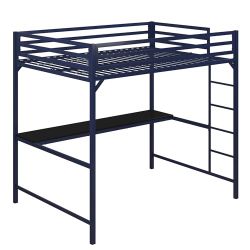 DHP Miles Metal Full Bed With Desk