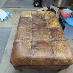 Leather Ottoman