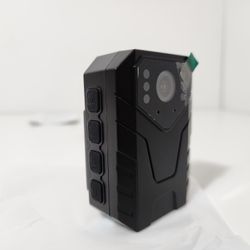 Police 4K HD Night Vision Recording Camera with Back Clip - Red & Blue Light Flash