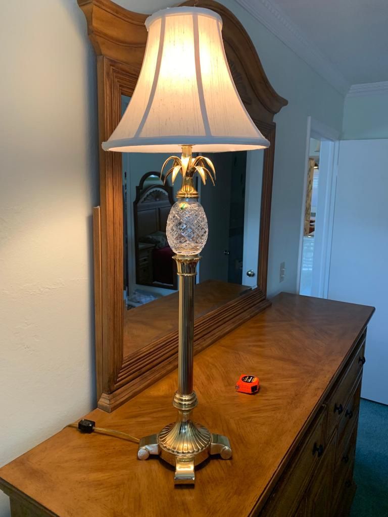 Waterford Crystal 35 inch high Pineapple Lamp