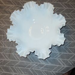 Candy Bowl Hobnail Milk Glass FENTON BRAND