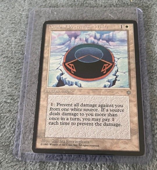 Circle Of Protection White Ice Age #16 Magic The Gathering 1995 MTG