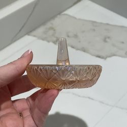 Pink Glass Ring Holder Dish
