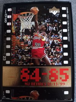 MICHAEL JORDAN UPPER DECK FIRST DUNK CONTEST CARD🏀