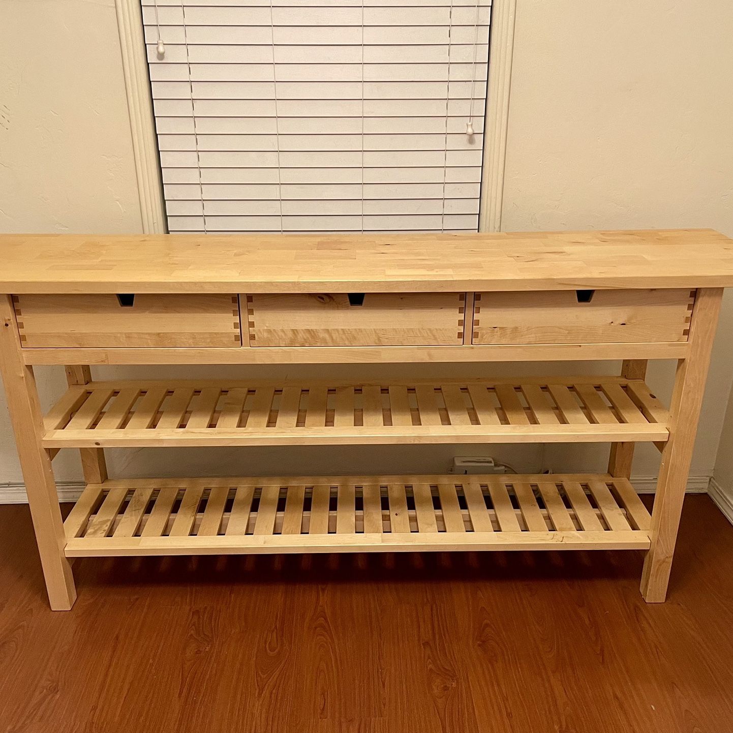 IKEA Norden Occasional Table With 3 Drawers Birch Wood (Kitchen