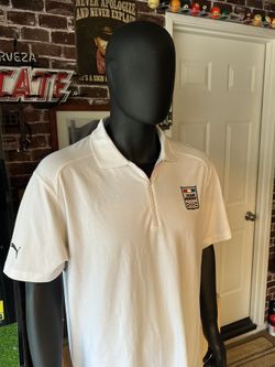 Puma Penske 50 Year Quarter 1/4 Zip White Polo Shirt XXL Indy NASCAR Racing