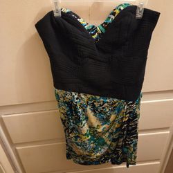 BCBG Bustier Dress With Trapunto Detail In The Front