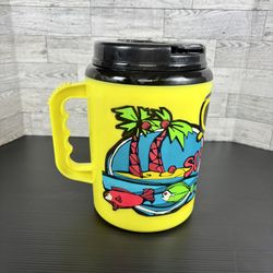 Betras Summer Fun 64oz Travel Beverage JUMBO Jug Mug Drinking 90s Weathered Used