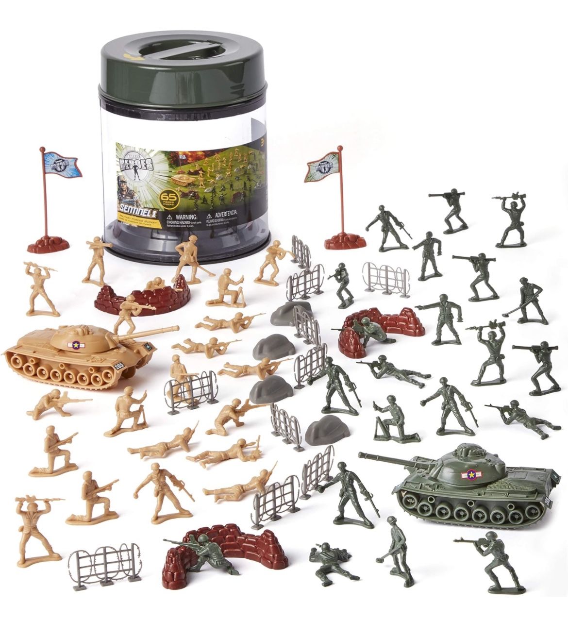 True Heroes • Sentinel I - 65 Piece Military Forces Bucket from True Kids Inc.