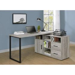 Desk Sale! Reversible Grey Driftwood Desk ONLY $299!