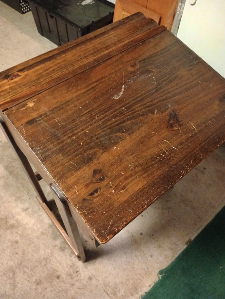 Homemade Vintage Style Student Desk