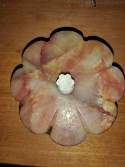 Vintage Carved Onyx Flower Trinket Box