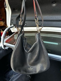 Kate Spade Black Pebbled Leather Hobo Bag