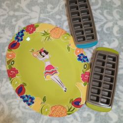 Fiesta Serving Platter & Ice Trays