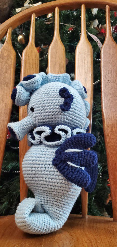 Large Crochet Seahorse Softie