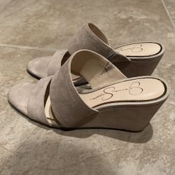 Jessica Simpson Cayman Tan Suede Wedge Heel