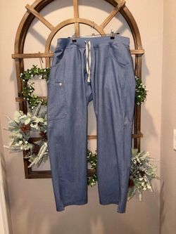 FIGS Technical Collection Heather Denim Scrub Pants Womens