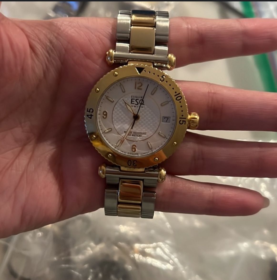 Esquire Two Tone Gold & Silver Unisex Watch