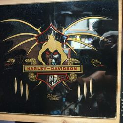 Old School Vintage Harley Davidson Mirror Art By Oat Willies