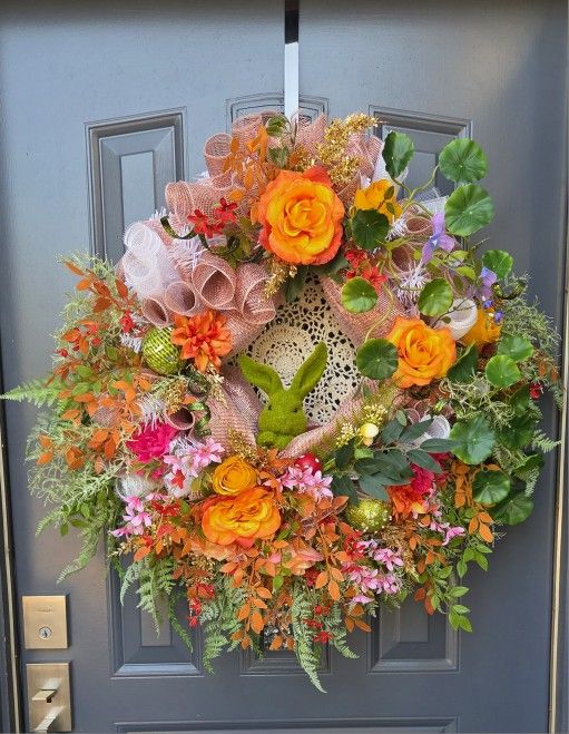 Summer Bunny Welcome Wreath