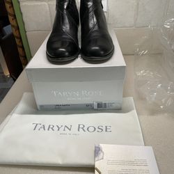 Taryn Rose Lirea Ankle Boots Bootie Shootie Nappa black 7.5 37.5 Vgc