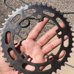 44T STEEL RAW FINISH  CHAINWHEEL OLD SCHOOL 