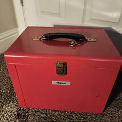 Vintage Oxford Metal File Lockbox 