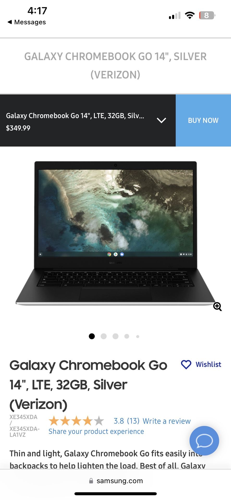 Brand New Samsung Galaxy Chromebook Go