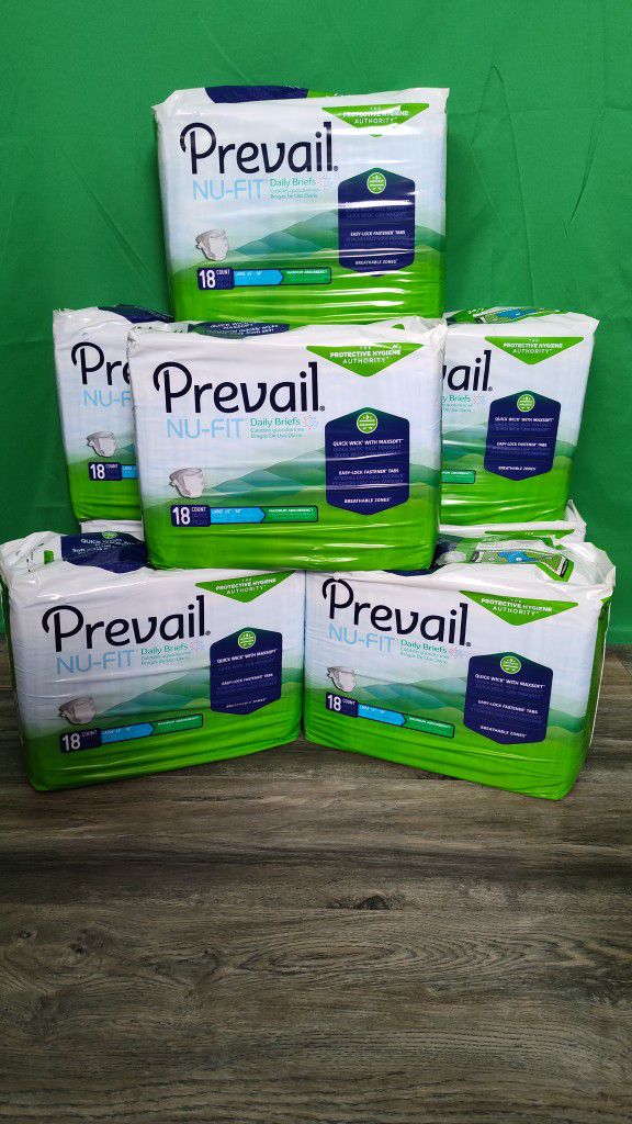 18 PCs Prevail Unisex Adult Underwear Diapers Size Large Extra Absorb 