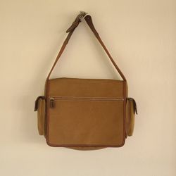 New Fossil Canvas and Leather Computer Bag - $20