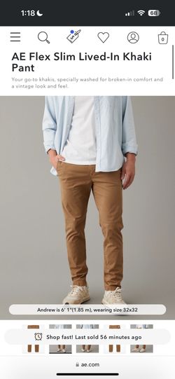 American Eagle Slim Lived-In Khaki Pants