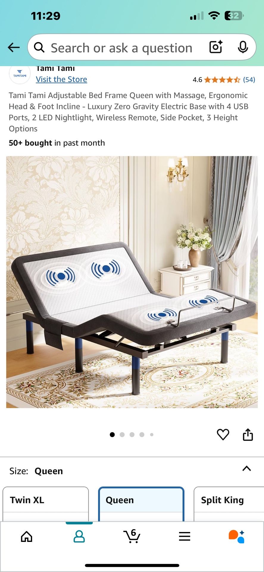 FULL SIZE Adjustable Bed Frame. Remote Control, Massage Function. Like New. Pick Up Only Winter garden Fl
